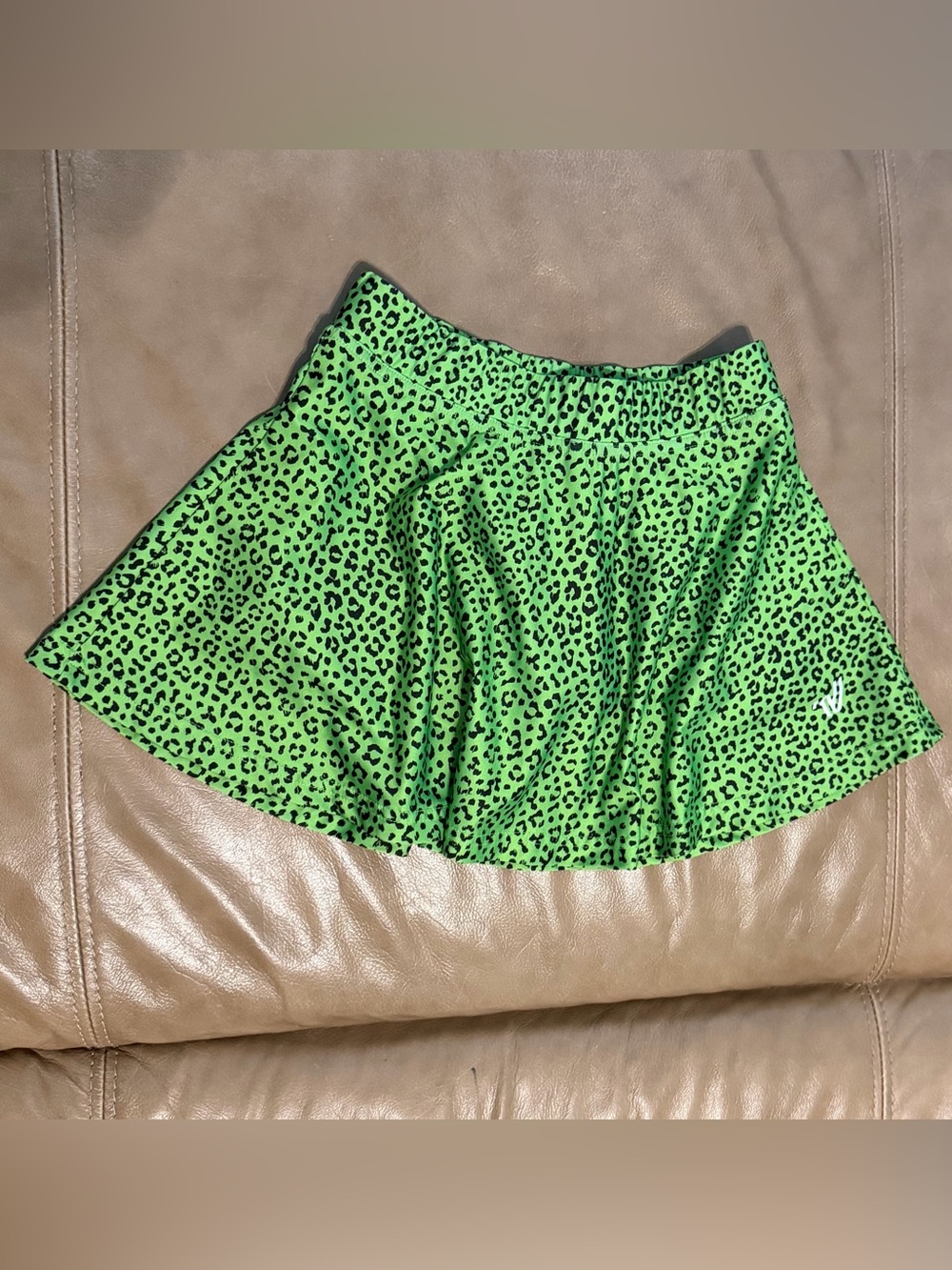 Green Leopard Print Athletic Skirt with shorts -  Varsity Spirit